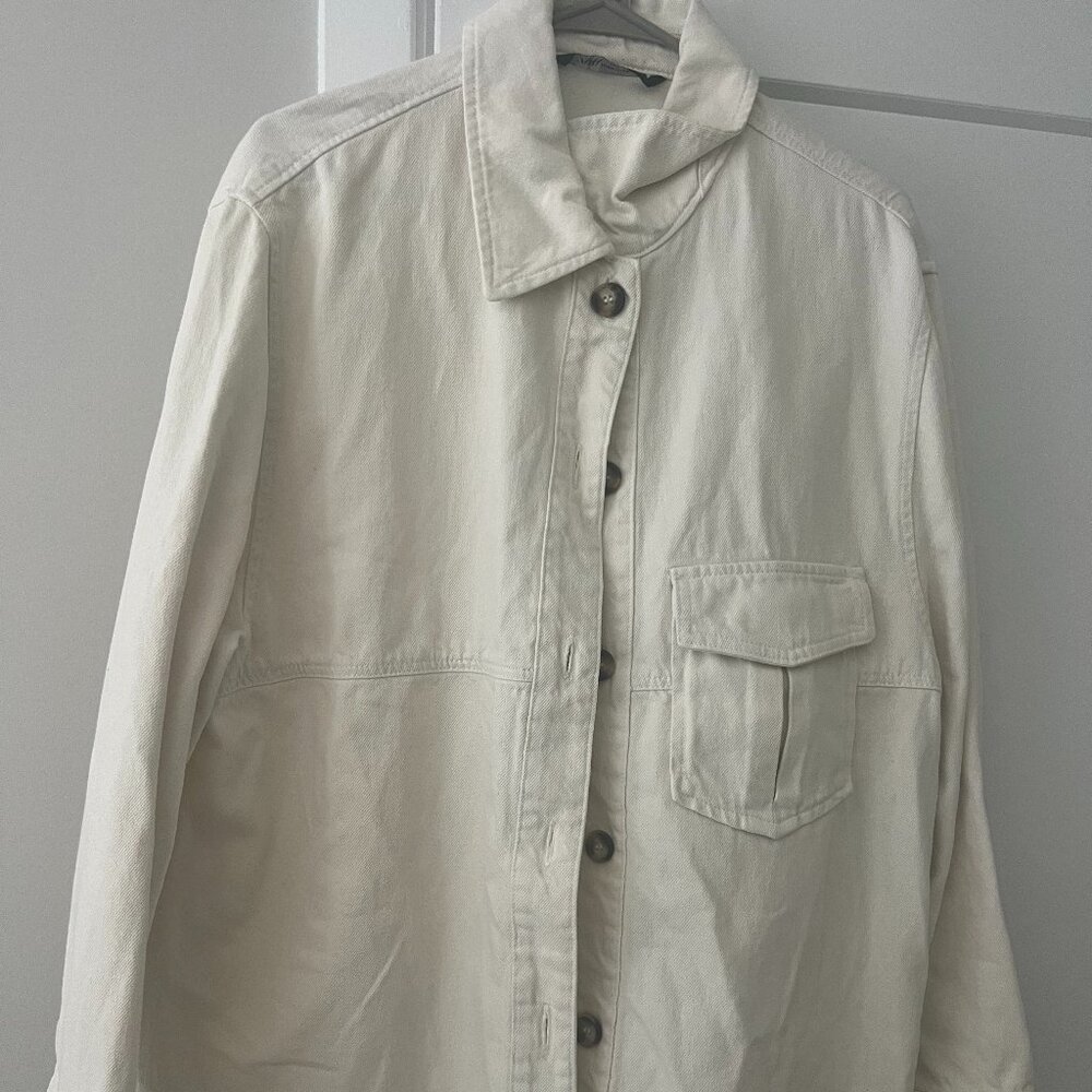 Zara White Lightweight Jacket